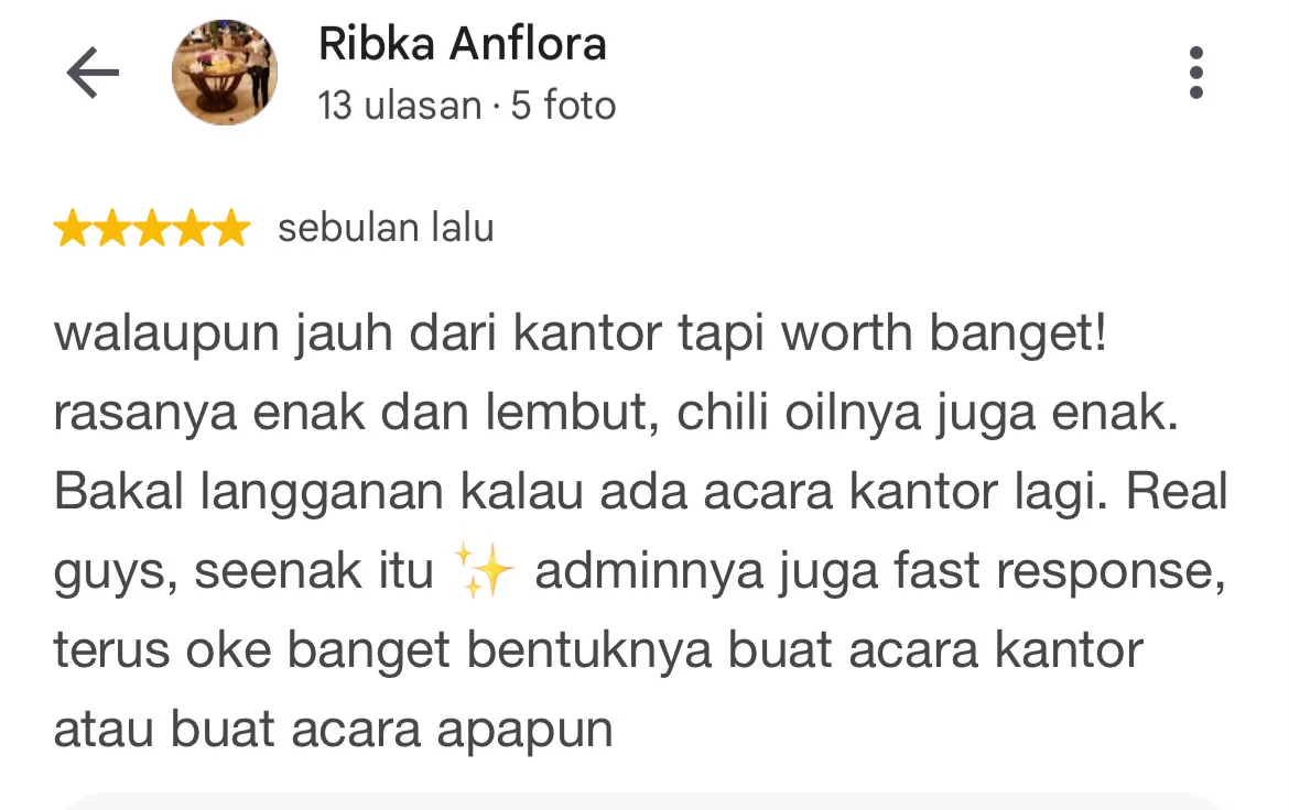 Ulasan Google tambahan dari Ribka Anflora untuk LalaGi Dimsum